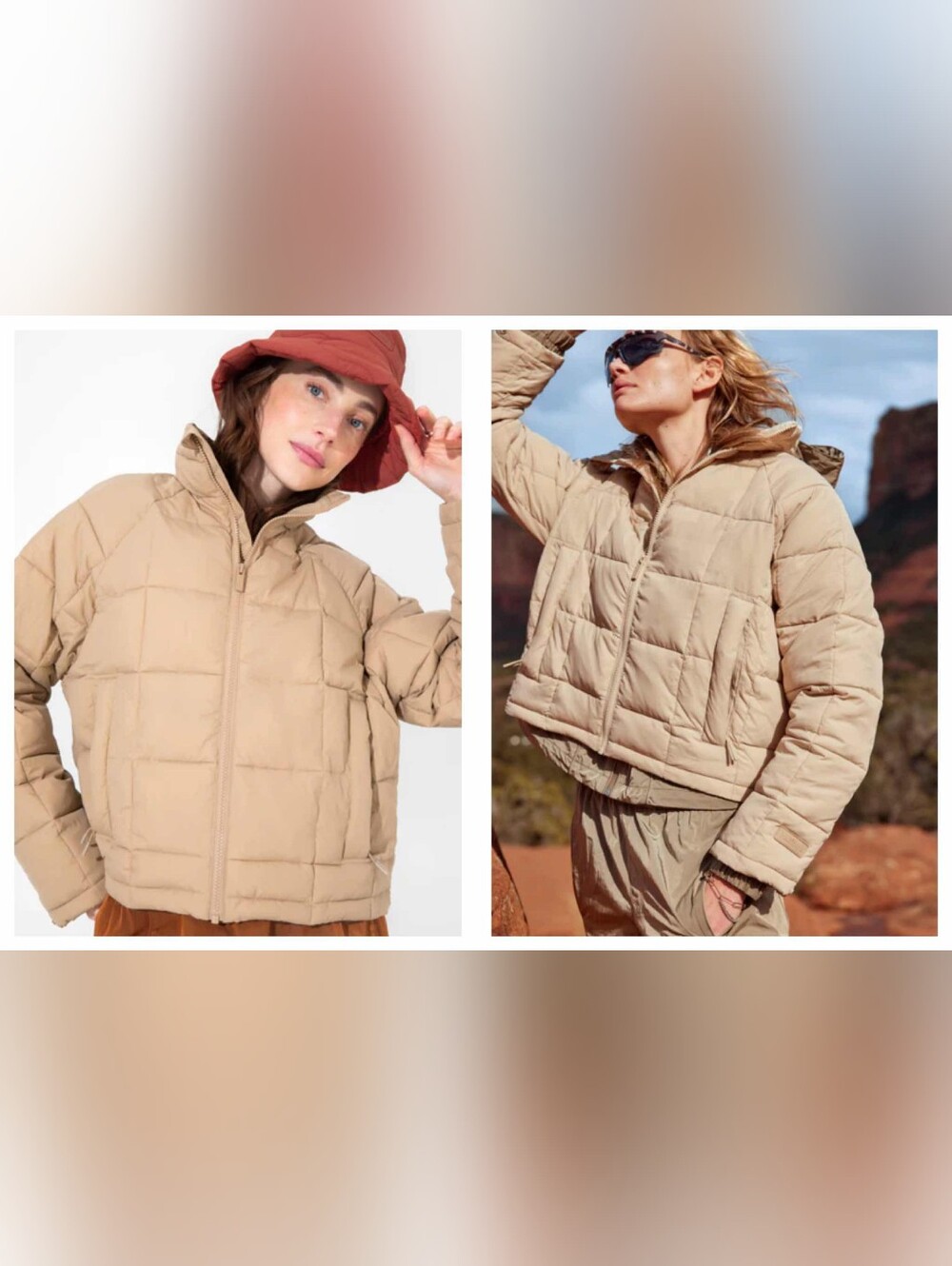 Halfdays Nellie Oversize Packable Puffer Chai Brown Women's Jacket Size Medium